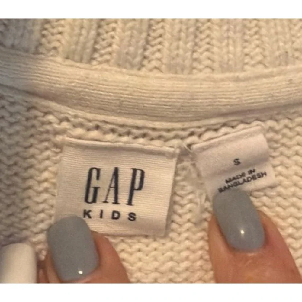 Gap Kids Faux Fur Sweater vVest Ivory, Small